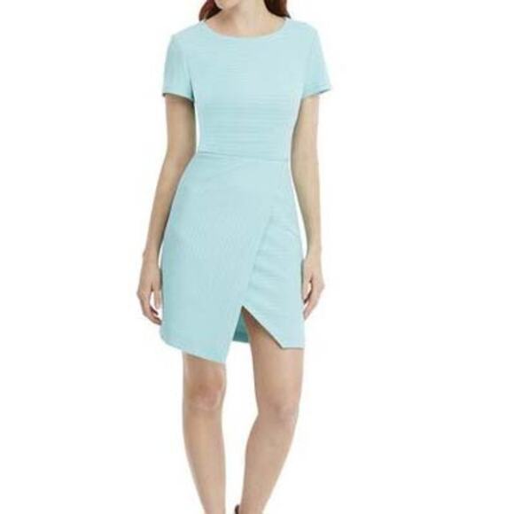 Muse Seafoam Aqua Green Cap Sleeve Sheath Dress size 12 Women's - Picture 1 of 5